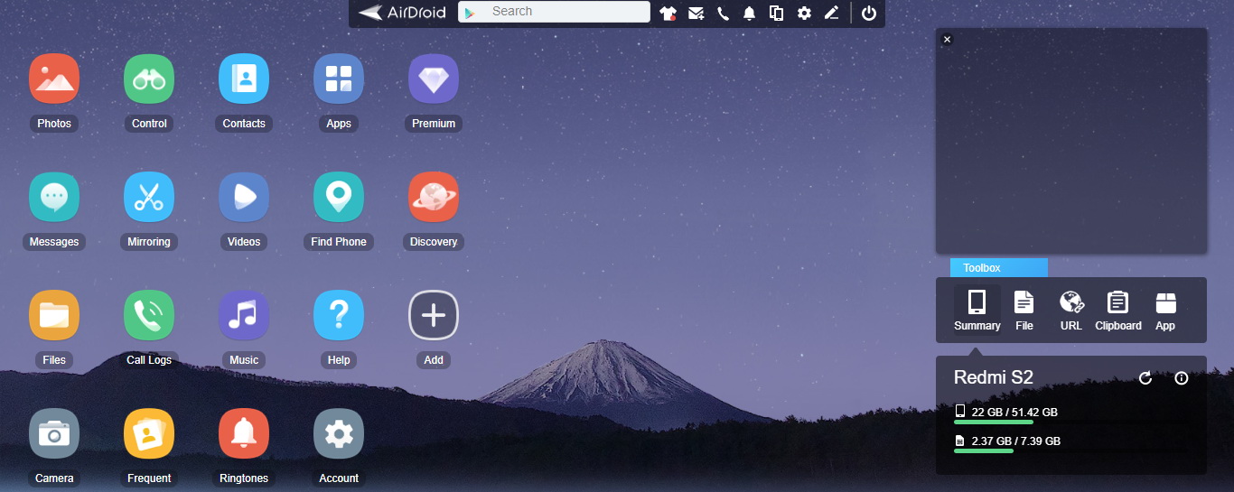 airdroid web