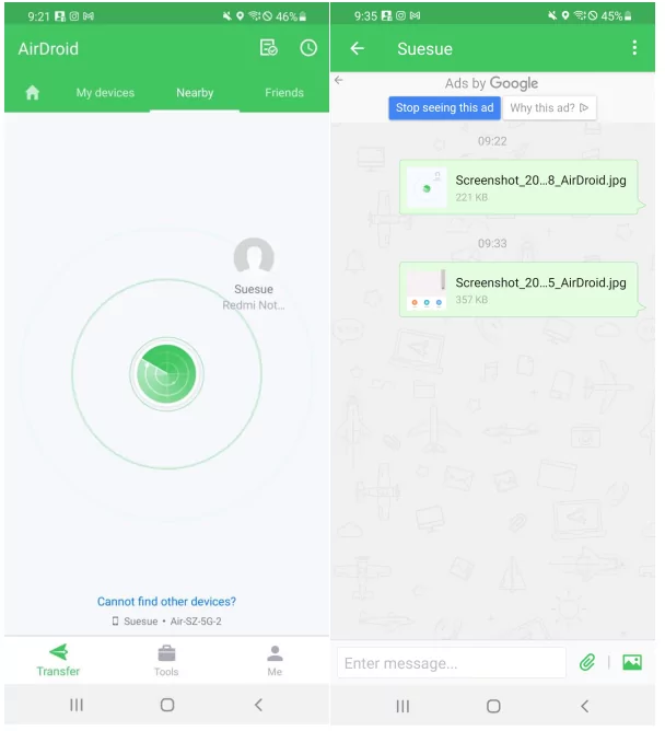 airdrop para android com o airdroid personal