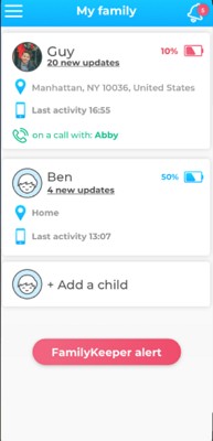 FamilyKeeper Parental Control on Android Phone