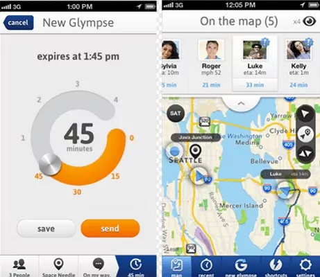 Glympse app de rastreo familiar para android