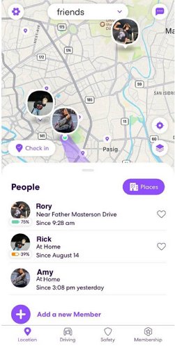 Rastreamento de localização Life360