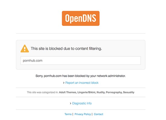 OpenDNS Family Shield Parental Control Phone App