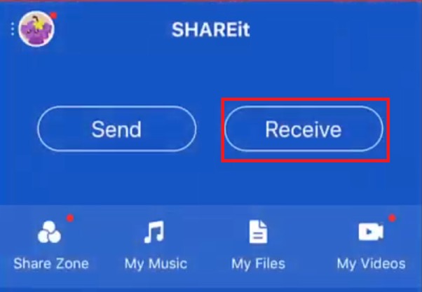 shareit-receive-on-iPhone