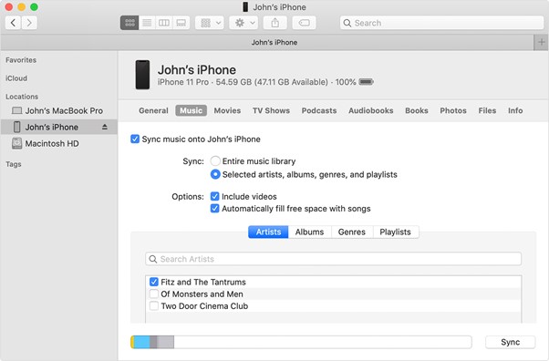 sync-music-files-on-iTunes