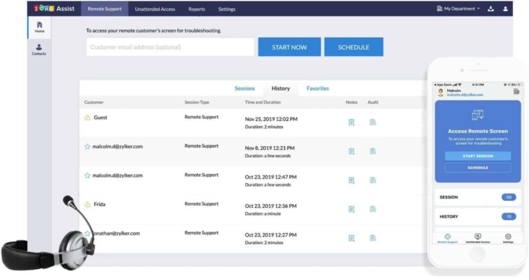 asistencia remota zoho assist