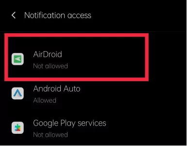 airdroid personal guide notification