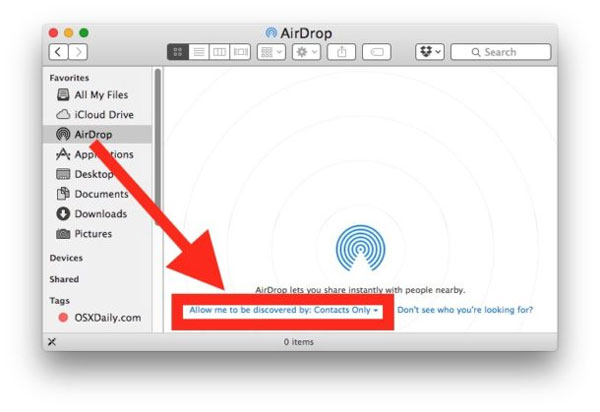 airdrop mac to iphone not working