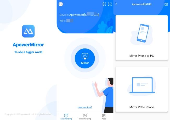 Gương điện thoại Apowermirror