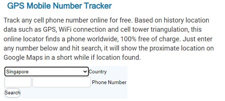 Online mobile deals number tracker