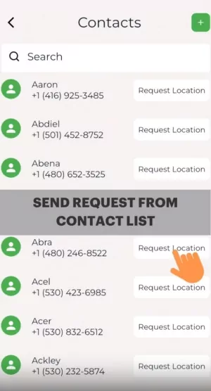 Mobile Phone Number Tracker send request