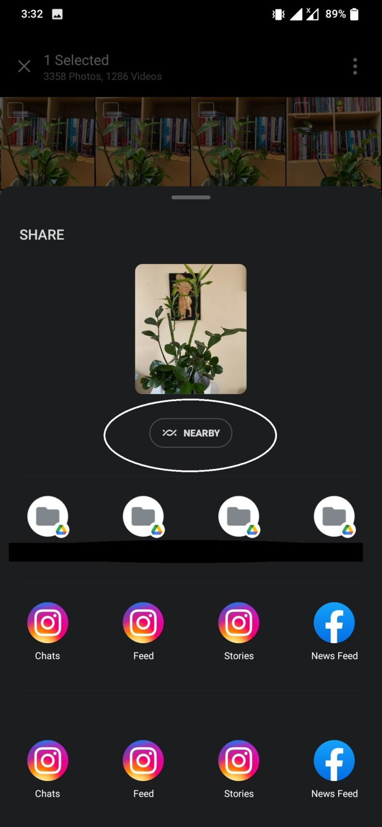 nearby share option
