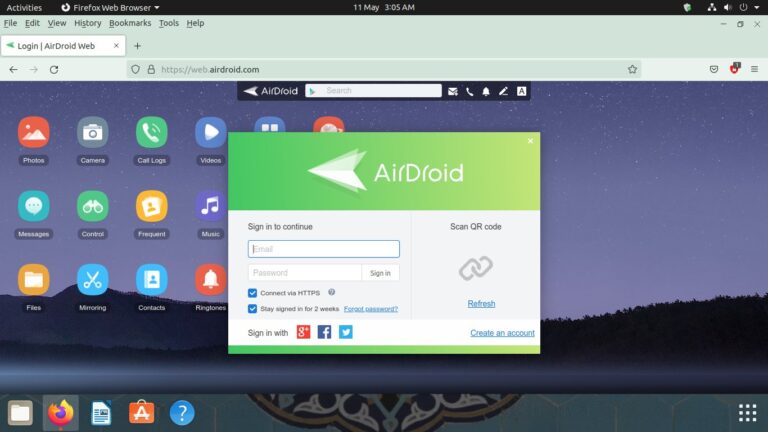 sign in to airdroid