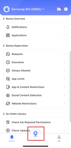 icona posizione AirDroid
