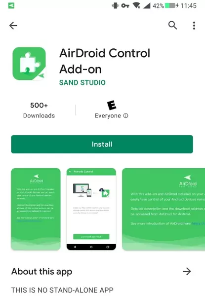 airdroid add on