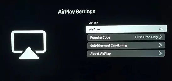 turn on AirPlay on Samsung TV