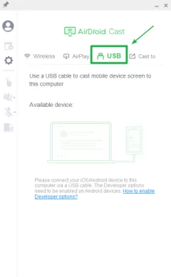 USB in AirDroid Cast