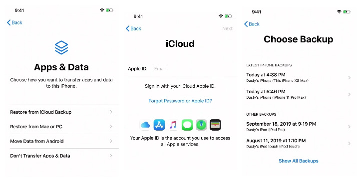 Clone iPhone to iPhone with iCloud