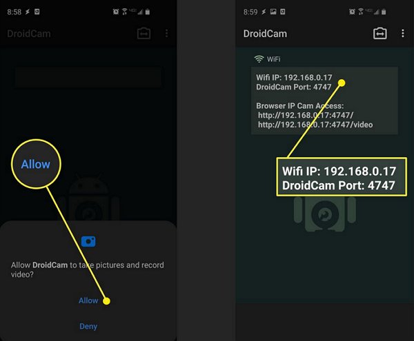 copy IP address