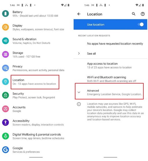use Emergency Location Sharing on Android