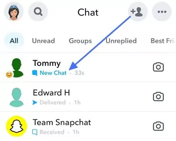 find the new chat on Snapchat Android