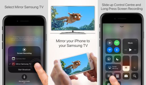 mirror iPhone screen to your Samsung TV with AirPlay