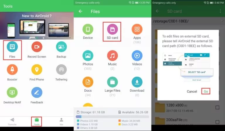 manage android app