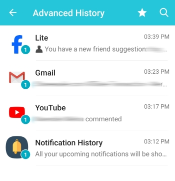 Notification History Log app