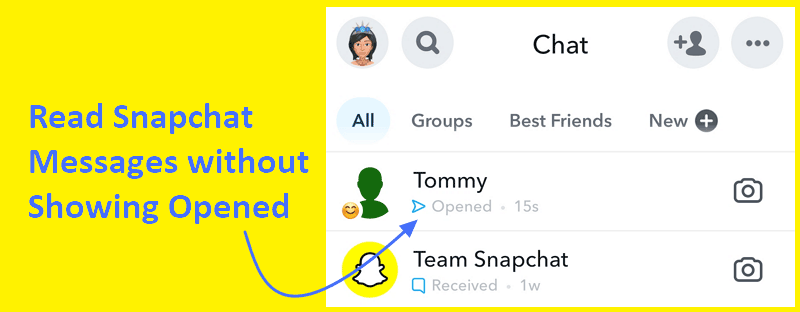 read snapchat messages without showing Opened