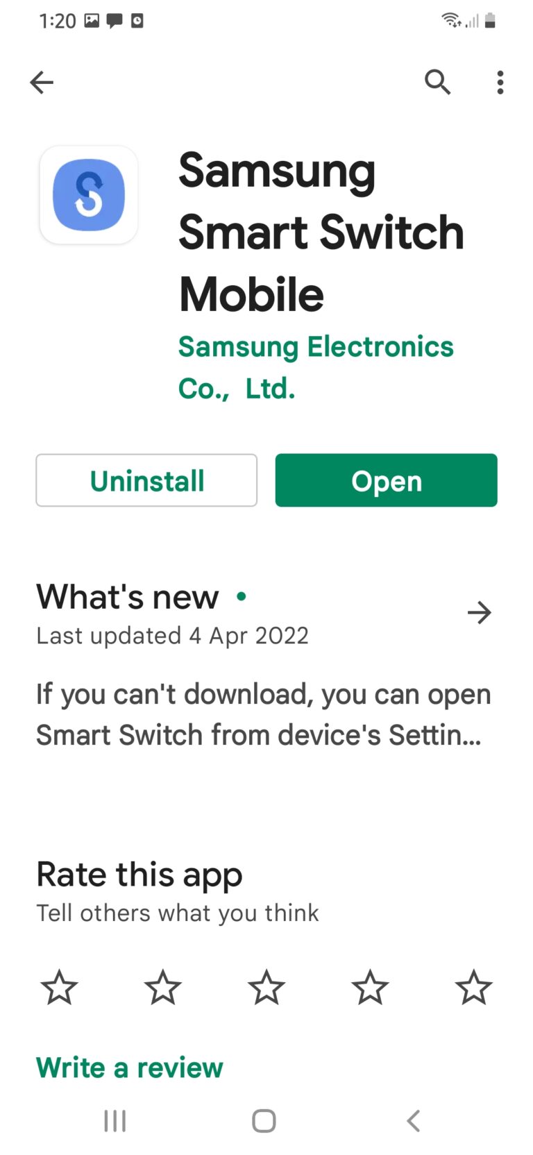 samsung smart switch on google play