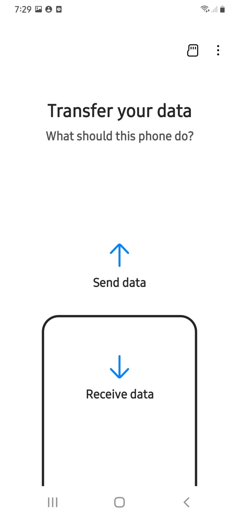 send data or receive data