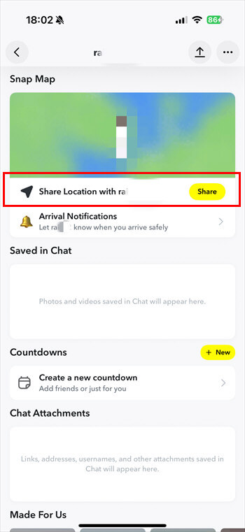 Partager sa Localisation sur Snapchat
