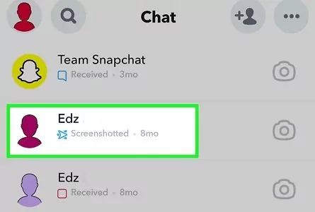 tap name of Snapchat friend