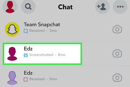  Tippe auf den Namen des Snapchat-Freundes 