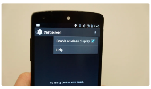 Enable wireless display on Android