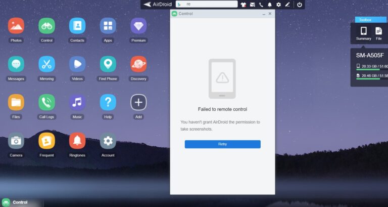 airdroid web control