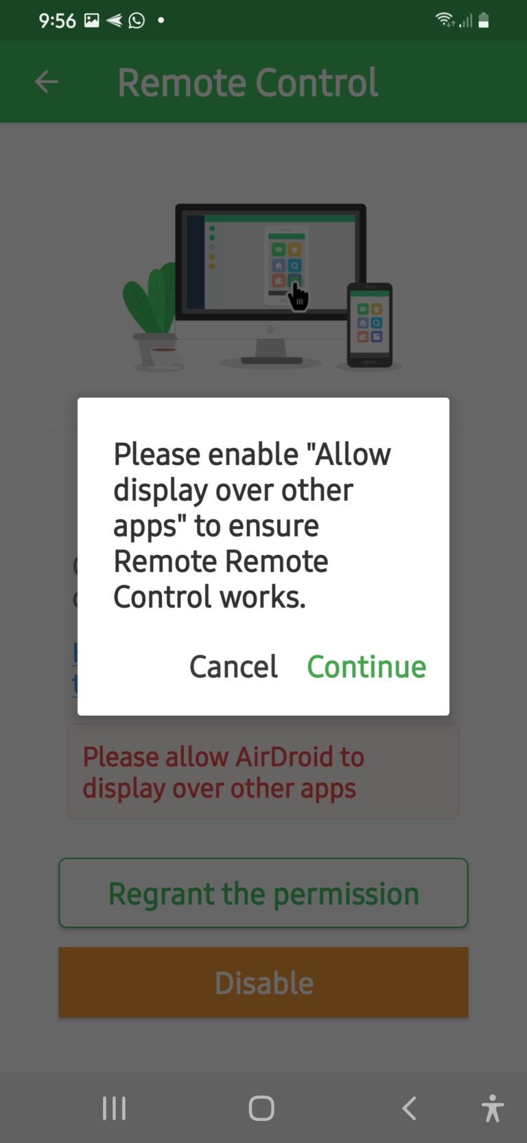 allow over other apps
