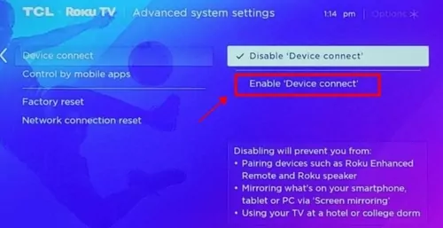 Enable Device connect