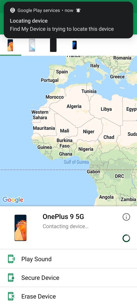 find OnePlus on Google Find My