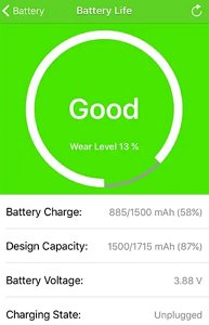 check iPhone battery capacity