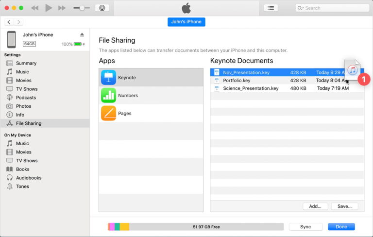 itunes file sharing 2