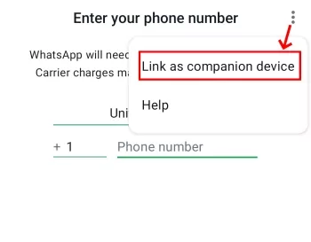 link as companion device on WhatsApp