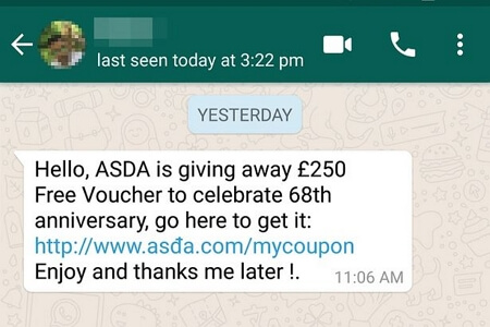 Warning: Scammers are circulating a false message on Telegram that people  are being distributed money