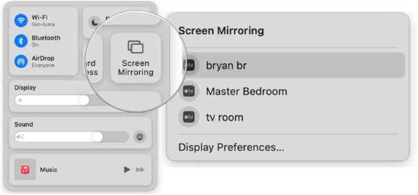 mirror mac to tv