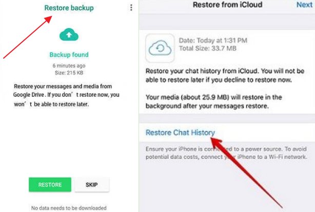 Restaurer la sauvegarde WhatsApp de quelqu'un