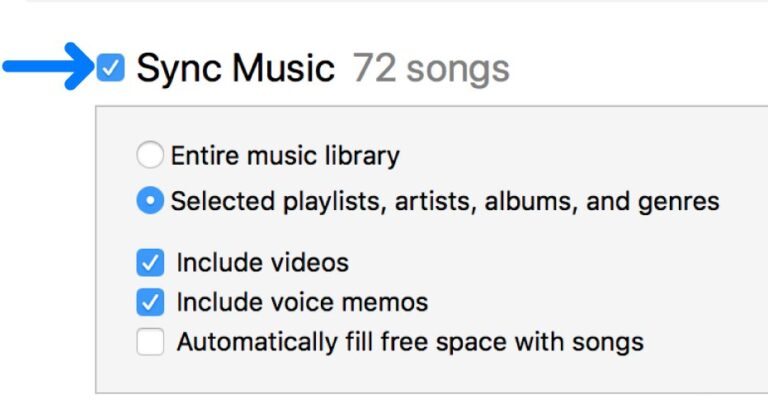 sync music from itunes to iphone