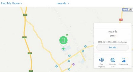track huawei with google maps