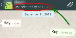 estado visto por última vez de WhatsApp