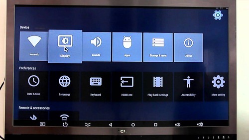 adjust TV display settings