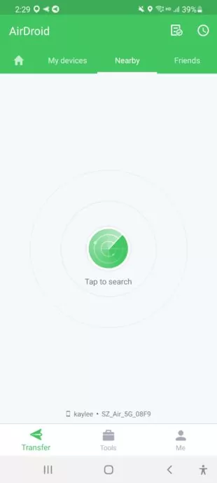 airdroid personal nearby