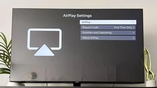 AirPlay settings in Samsung TV